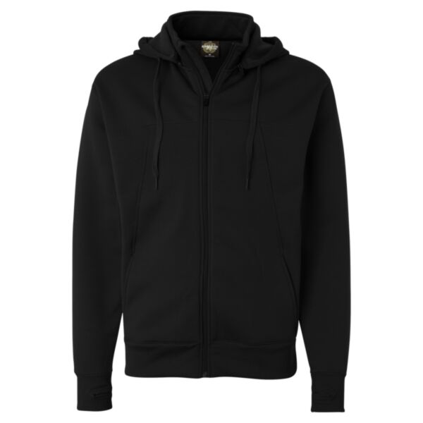 Unisex Poly-Tech Full-Zip Hooded Sweatshirt Thumbnail