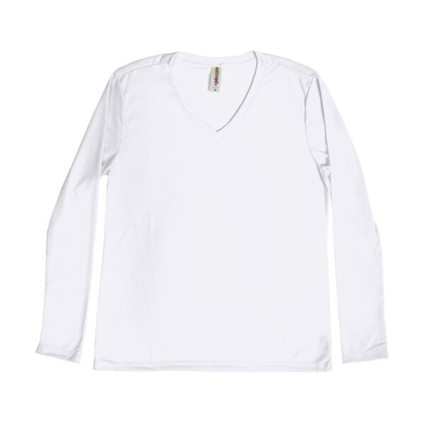 AI302 Women's V-Neck Long Sleeve Expert Tee Thumbnail