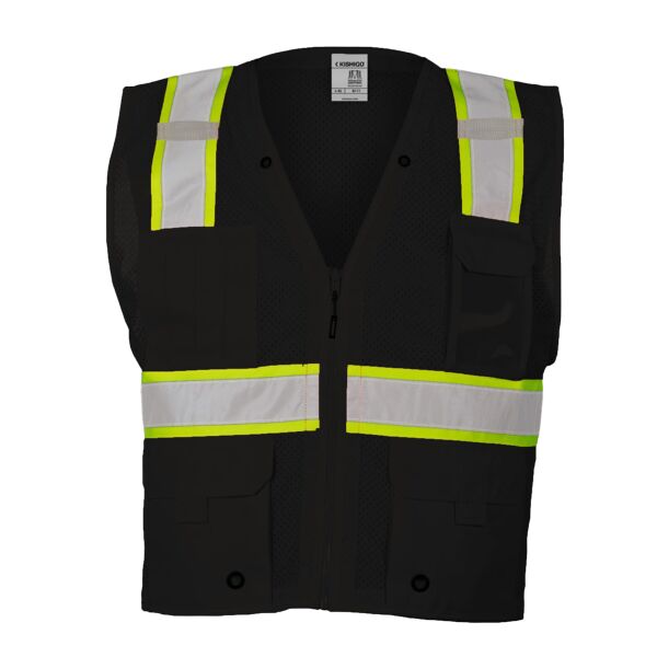 Unisex EV Series® Enhanced Visibility Multi-Pocket Mesh Vest Thumbnail