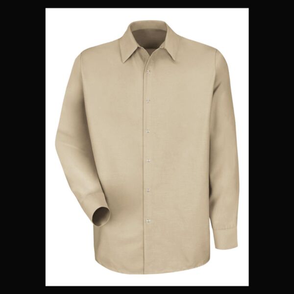 Men's Tall Specialized Pocketless Long Sleeve Work Shirt Thumbnail