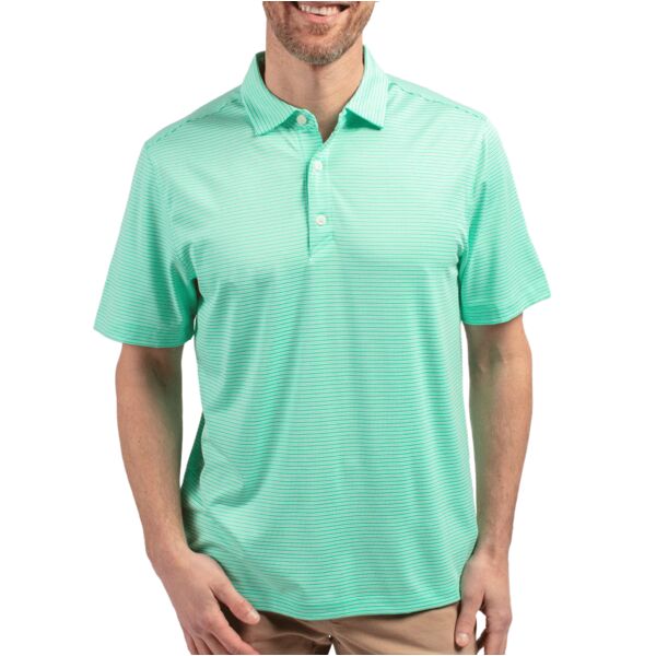 Cutter & Buck Forge Eco Double Stripe Stretch Recycled Mens Polo Thumbnail